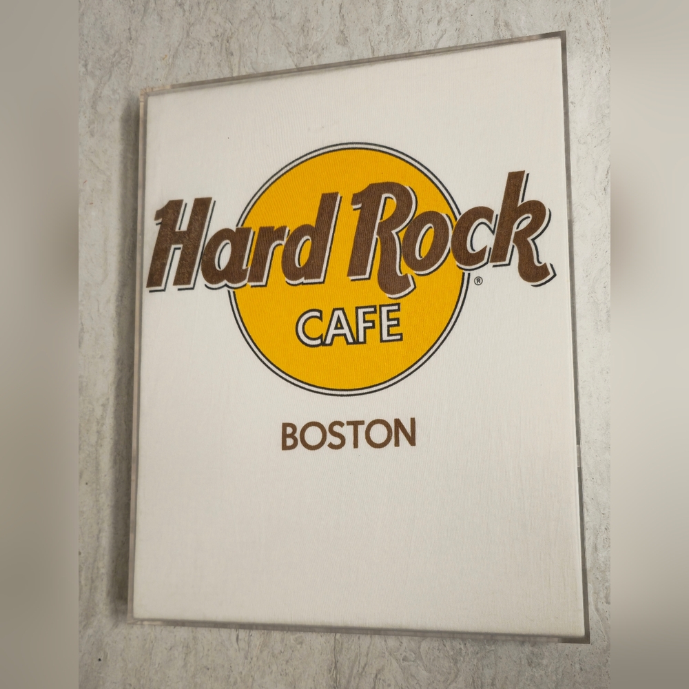 Hard Rock Cafe Boston Tee - White and Brown